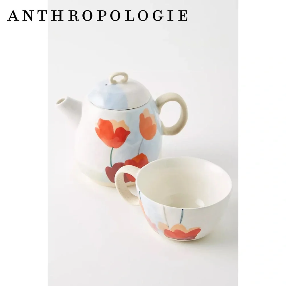 Anthropologie Tulip Tea-For-One Cup